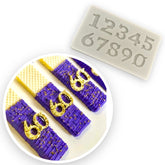 Molde Silicona Números Fancy